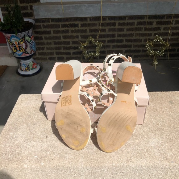 White Studded High Heels - Picture 6 of 7